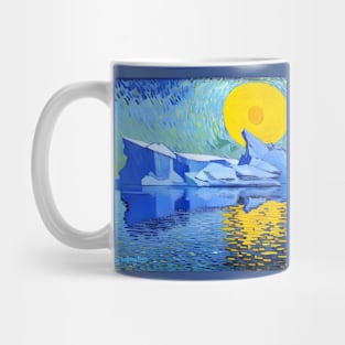 Starry Night Iceberg T-Shirt Van Gogh-esque Newfoundland Mug